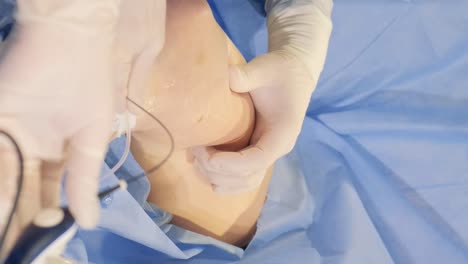 knee surgery procedure with ultrasound