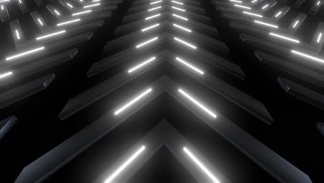 abstract geometric pattern with glowing arrows