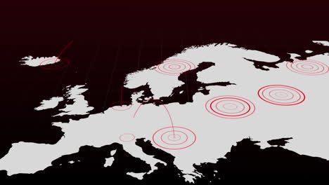 map shows expanding european communication networks.