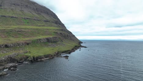 neskaupstadur border on nordfjordur fjord in east iceland