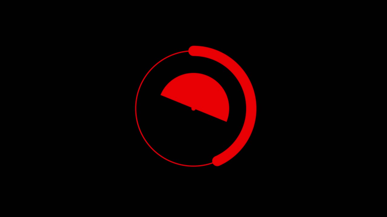 Abstract Red Circle on Black Background