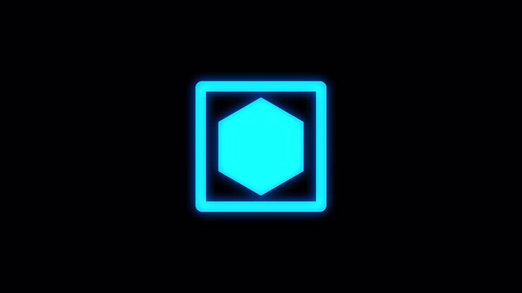 Simple wave neon icon hexagon Transitions. 1080p - 30 fps - Alpha Channel (5)