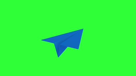 avión animación 3d pantalla verde 4k