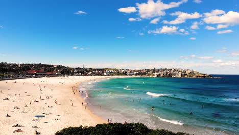 drone shot of bondi beach on a sunny day