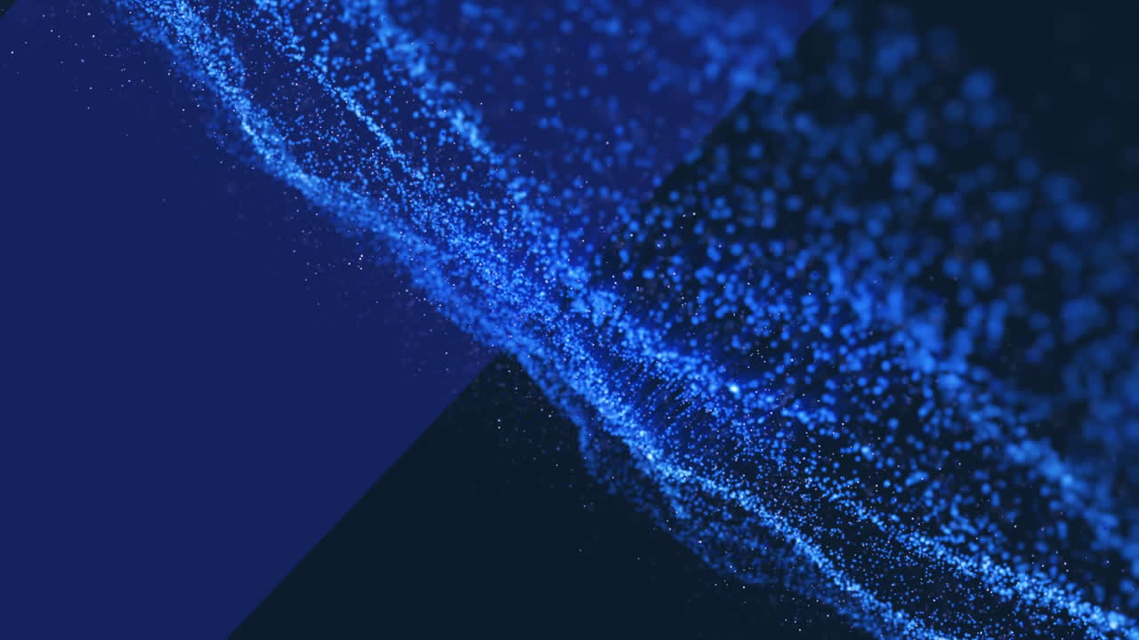 빛나는 파란색 입자의 애니메이션