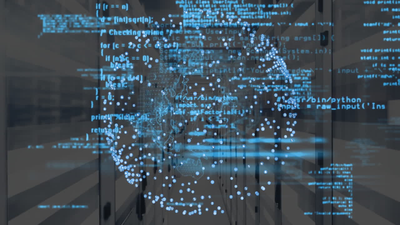 서버  ⁇  위의 글로브로 데이터 처리의 애니메이션