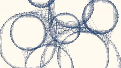 cerchi interconnessi rete fluida di linee sottili