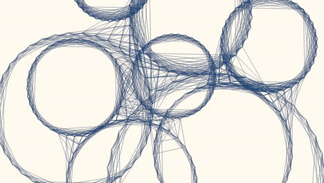 interconnected circles fluid network of thin lines