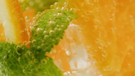 orange and mint refreshing drink