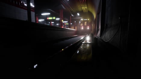 vieja estación de tren de metro vacía