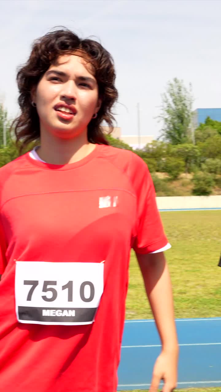 Atleti in competizione in una gara di atletica leggera