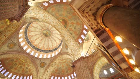 interior of the blue mosque in istanbul, turkey