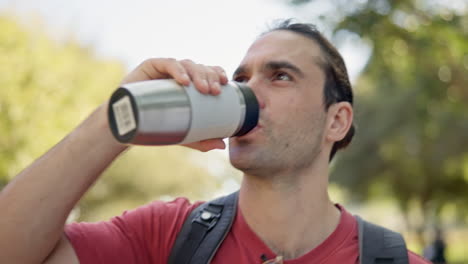 Nature,-health-and-man-walking-in-a-park-for-fresh