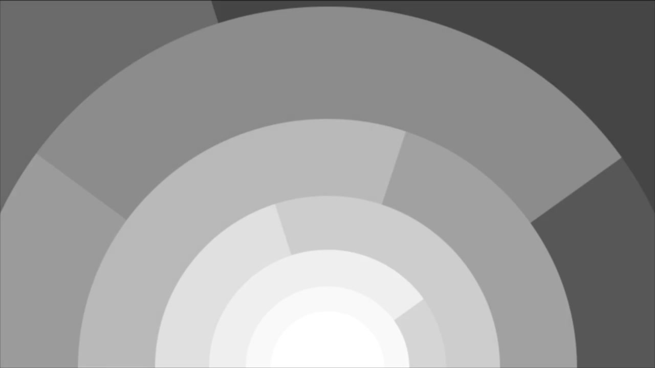 Abstract Animation of Concentric Gray Circles Shrinking into Darkness