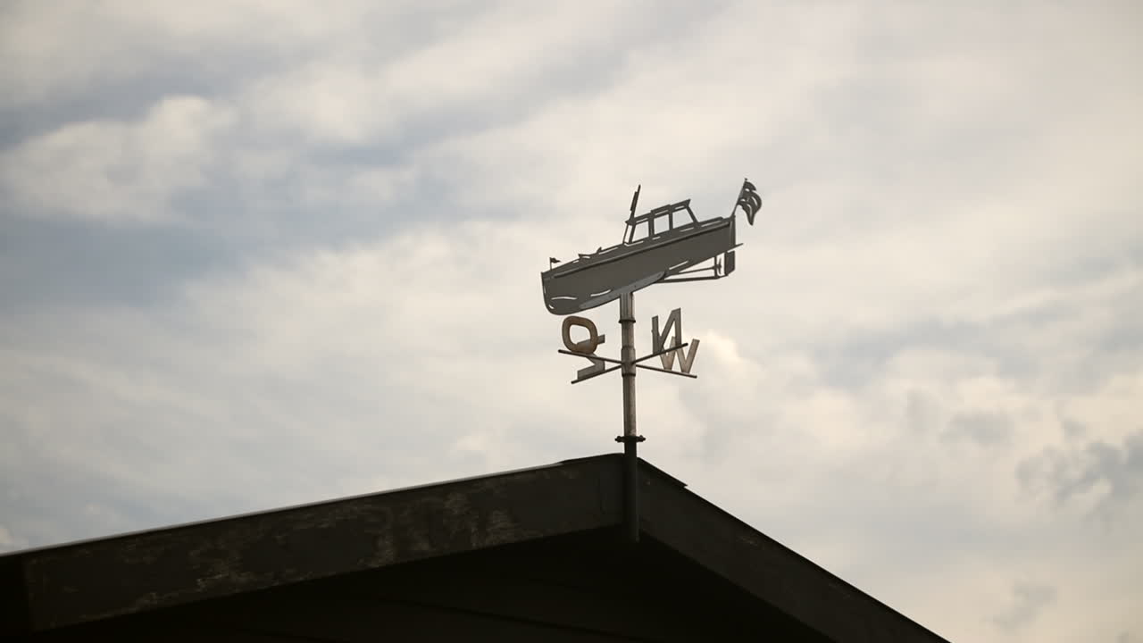 wind indicator is spinning in the wind