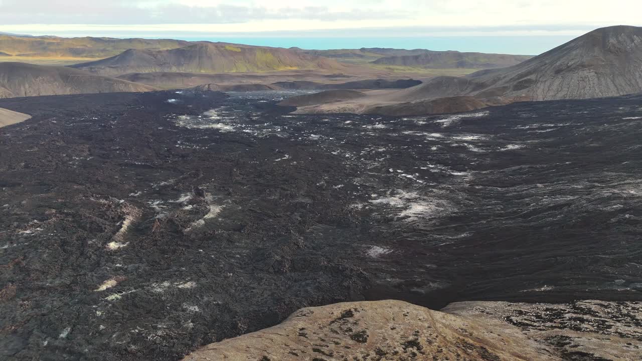 ICELAND VOLCANO-Fagradalsfjall -Litli Hr&uacute;tur Eruption 2023 - Grindavik Eruption 2024- 4K Drone Footage