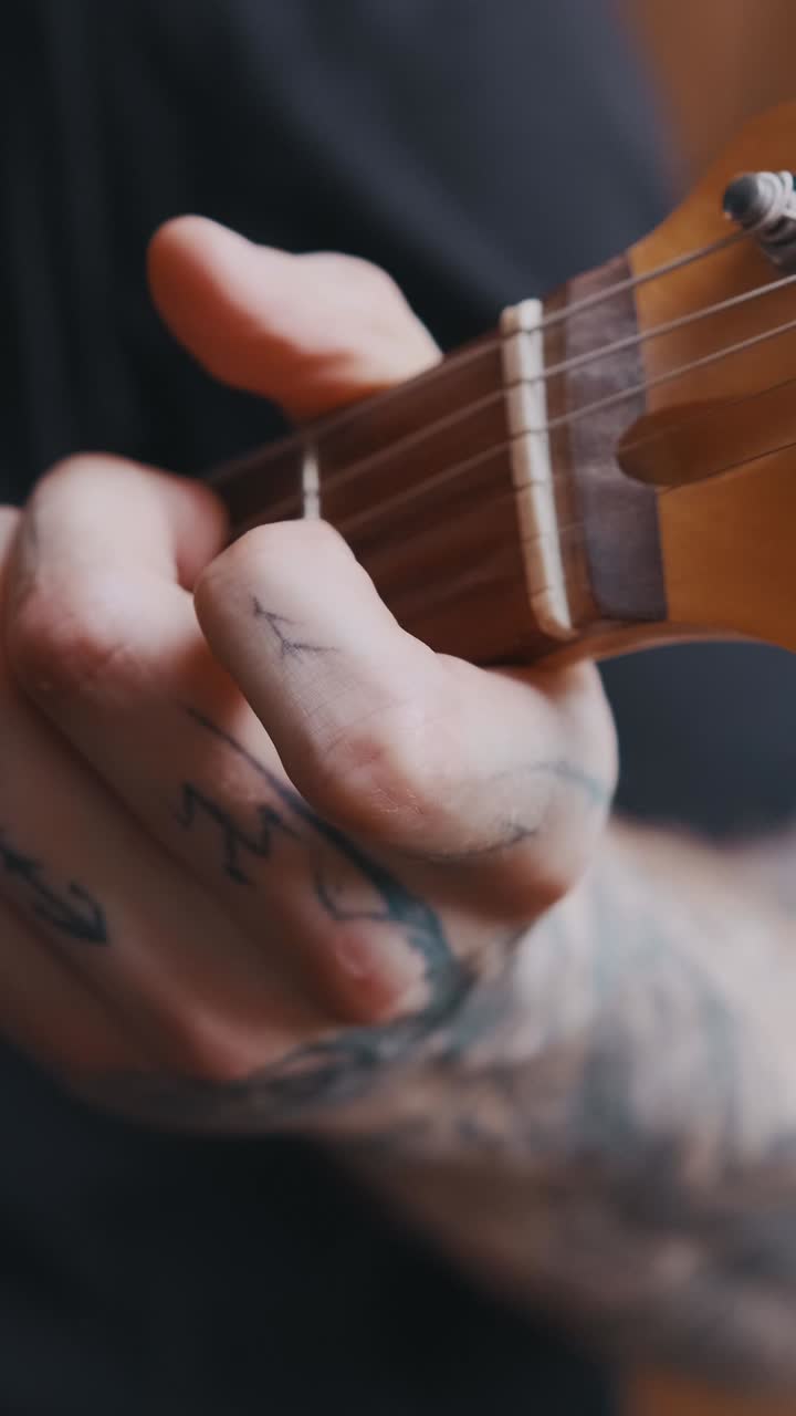 Melody in the making during a passionate guitar session