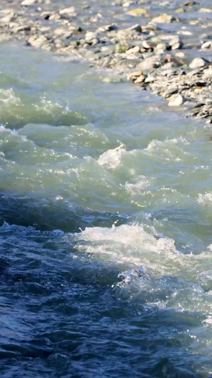Un ruscello limpido scorre sulle rocce in piena luce diurna, mostrando il movimento dinamico dell'acqua e la bellezza naturale.
