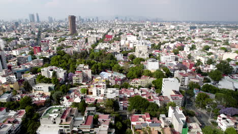 frontal shot of residential neighborhood in mexico city