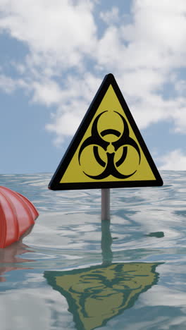 biohazard spill in water