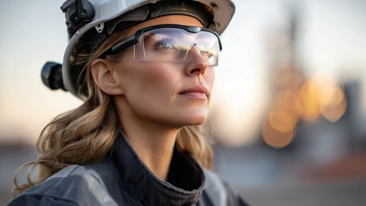 Female Engineer Wearing Safety Gear