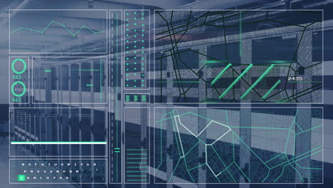 Animation-of-data-processing-over-computer-servers