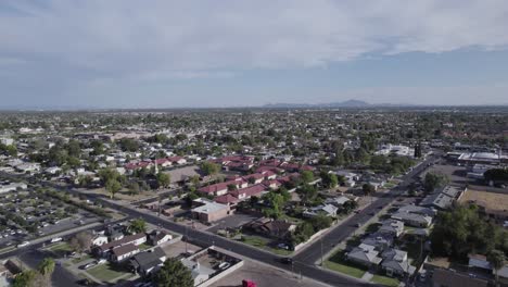 Streets-And-Neighborhood-In-Mesa,-Arizona-On-Sunny-Day