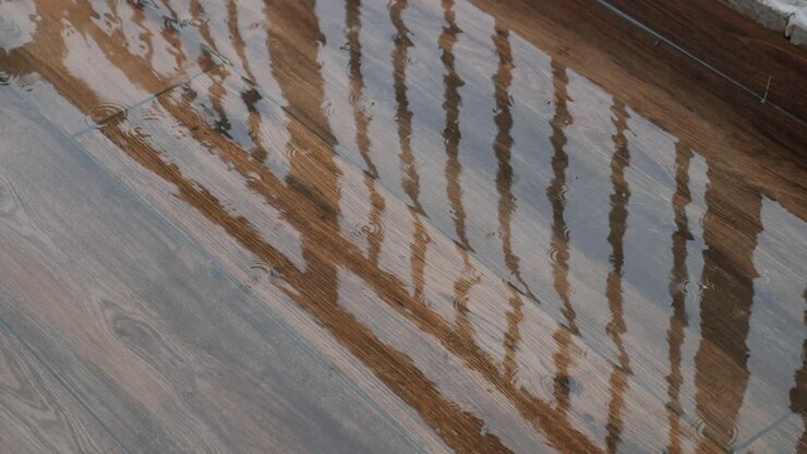 Waterlogged Wooden Floor