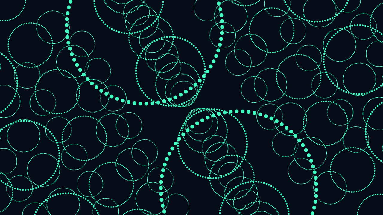 Spiraling circles on black a mesmerizing pattern of overlapping circles on a black background