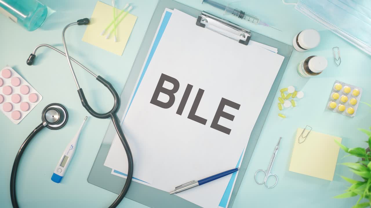 BILE WRITTEN ON MEDICAL PAPER