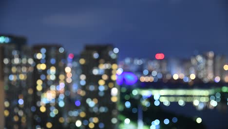 time lapse of defocused colorful lights in the night