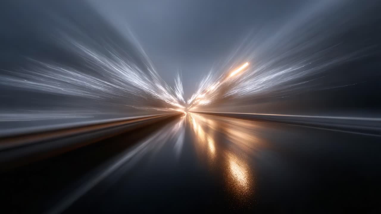 A Journey Through Light and Shadows: Captivating Visuals of a Dynamic Tunnel Environment Unfolding in Motion and Reflections