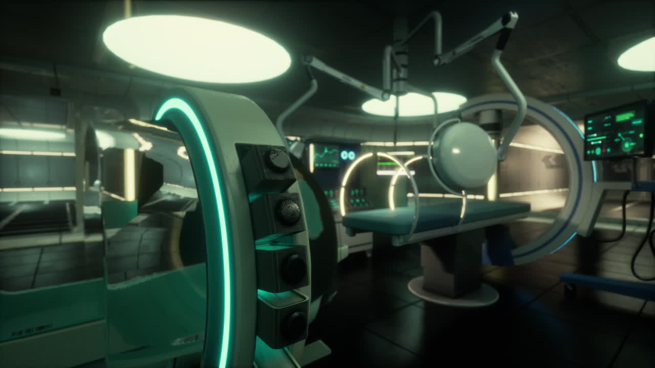 sala de operaciones futurista: una instalación médica de ciencia ficción
