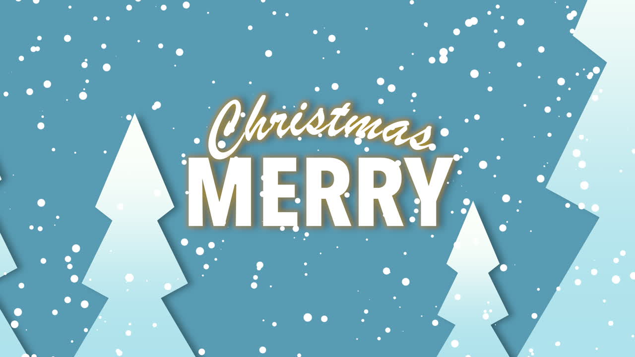 파리 눈과 숲에서 크리스마스 트리와 함께 메리 크리스마스