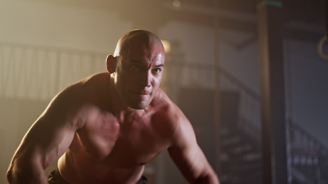 Intense Gym Workout with Battle Ropes