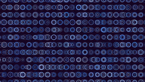 rainbow abstract neon circles in rows