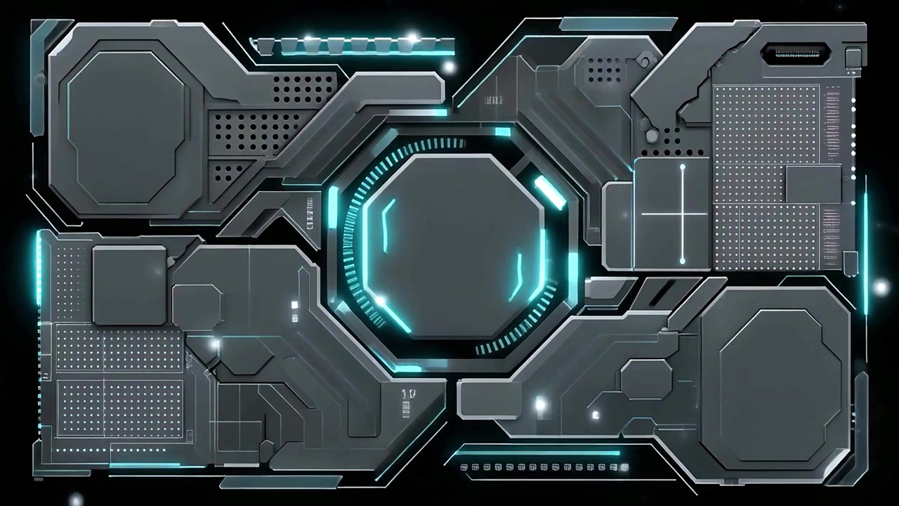 Abstract Futuristic Technology Background with Glowing Blue Circuit Lines