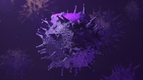 ilustración del modelo de virus en 3d