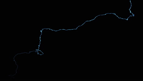 generation of electrical rays in slow motion, simulation of thor's powers