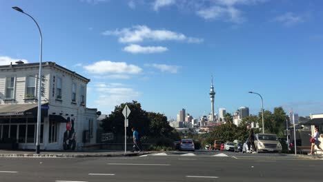 auckland city skyline from ponsonby