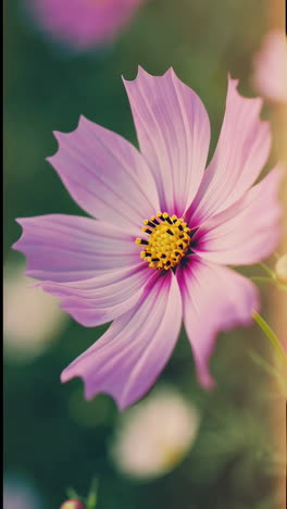close-up of a pink cosmos flower