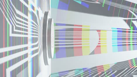 exhibición holográfica futurista en un entorno de alta tecnología vertical blanco