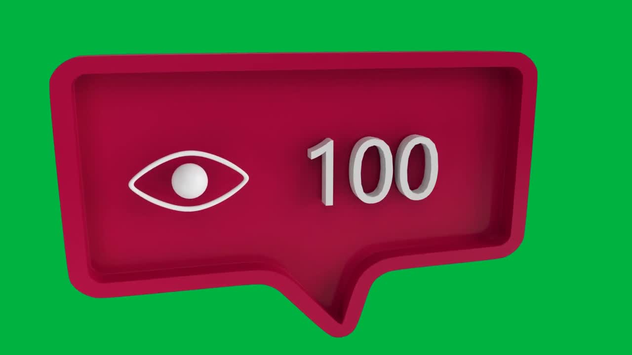 icono de vista con un número creciente en las redes sociales