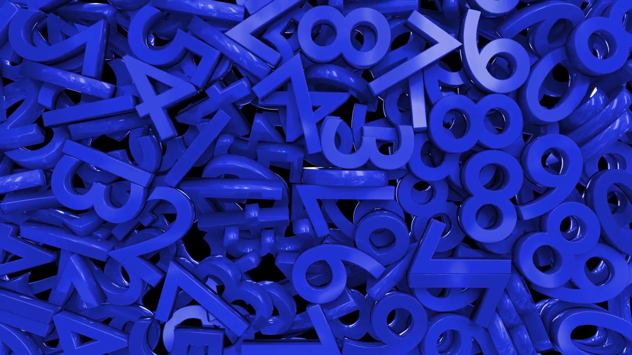Numbers digits numerals fill screen math calculus school financial 4k