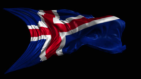 icelandic flag waving