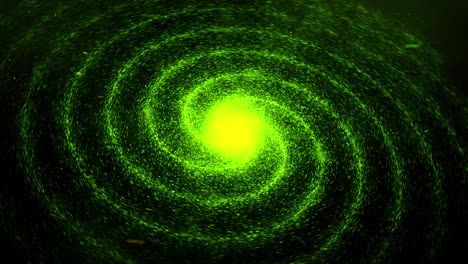 green spiral galaxy