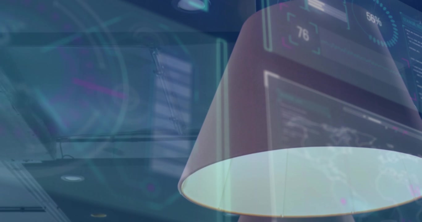 Animation of data processing over lamp