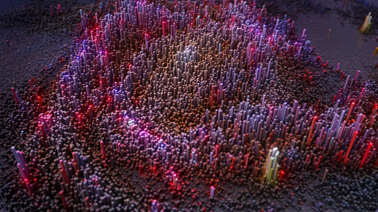 Digital Wave and 3D Columns