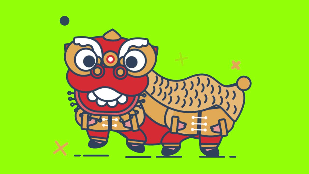 green screen , Barongsai Performance, high quality