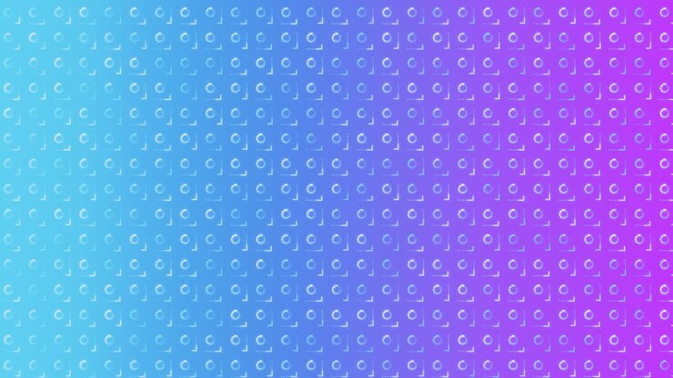 Circular loading icons animation over gradient blue and purple background